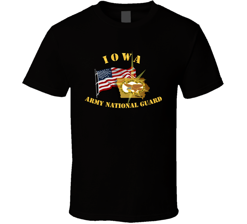 Iowa - ARNG w Flag T Shirt Iowa - ARNG w Flag T Shirt