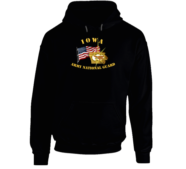 Iowa - Arng W Flag Hoodie Iowa - Arng W Flag Hoodie