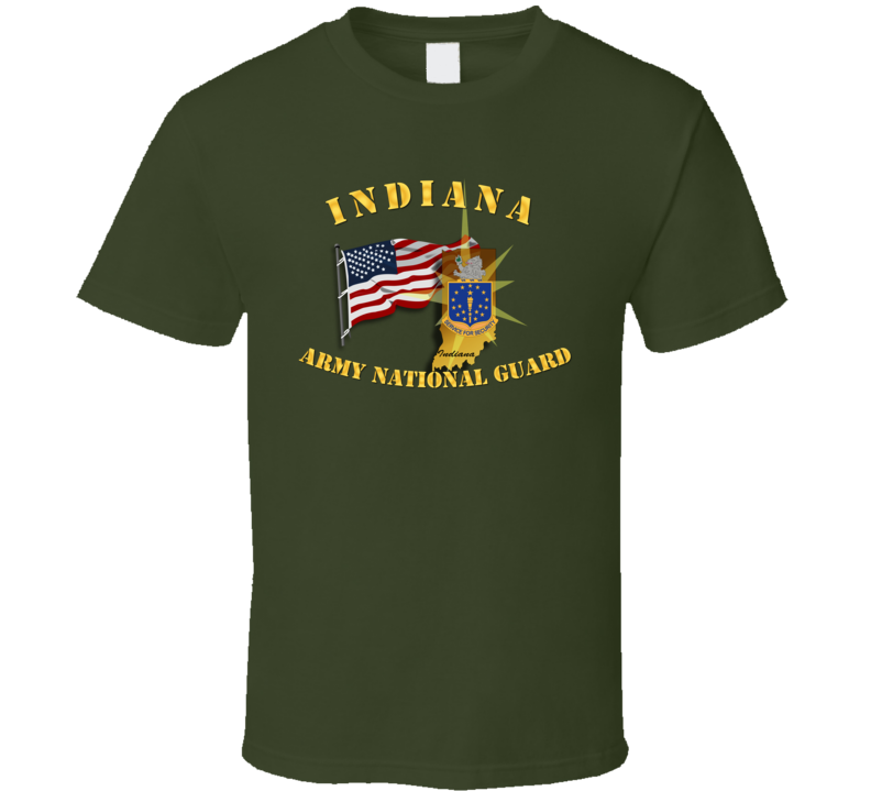 Indiana - Arng W Flag T Shirt