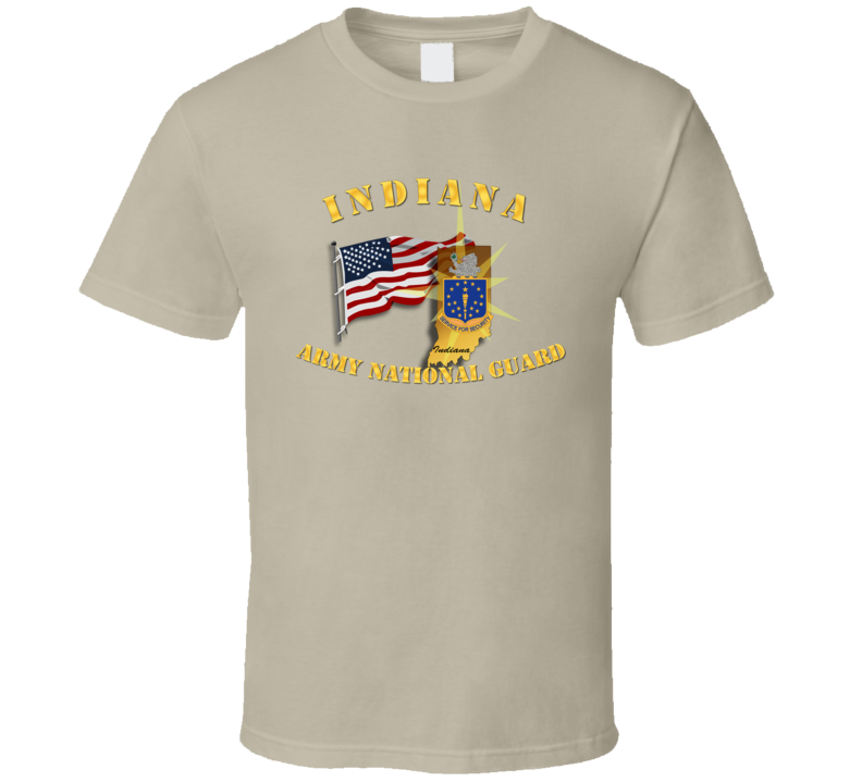 Indiana - Arng W Flag T Shirt Indiana - Arng W Flag T Shirt