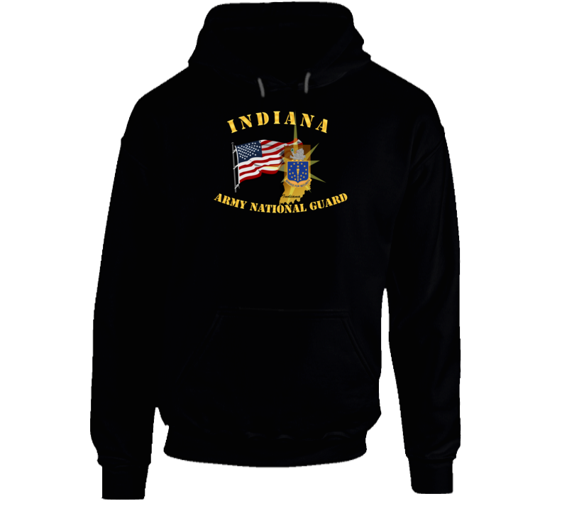 Indiana - ARNG w Flag Hoodie Indiana - ARNG w Flag Hoodie