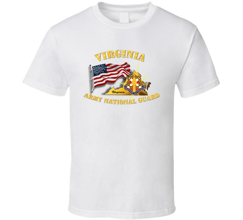 Virginia - Arng W Flag - T-shirt