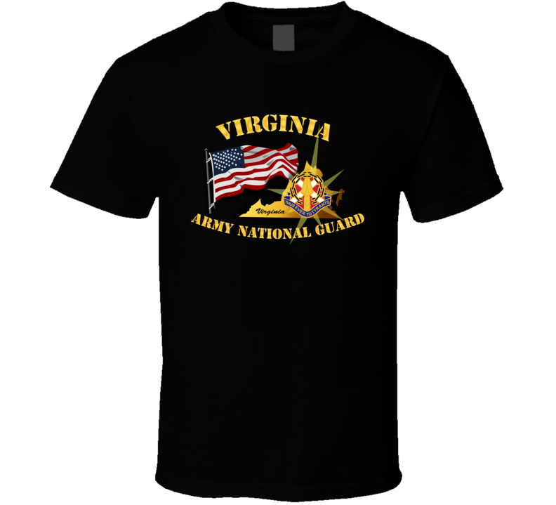 Virginia - Arng W Flag - T-shirt