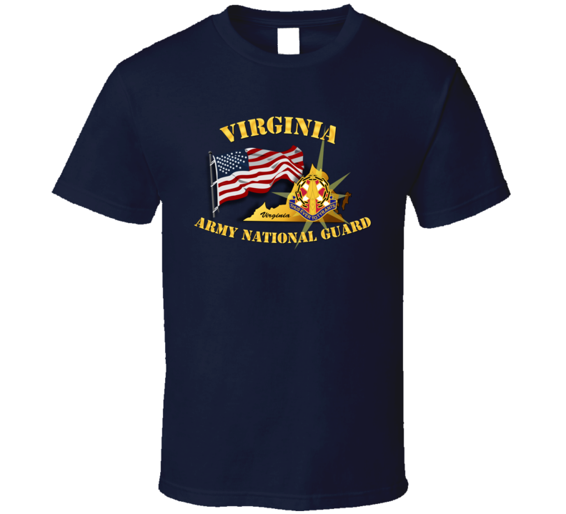 Virginia - Arng W Flag - T-shirt