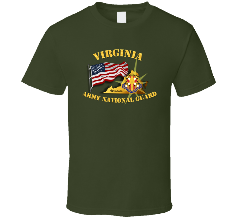 Virginia - Arng W Flag - T-shirt