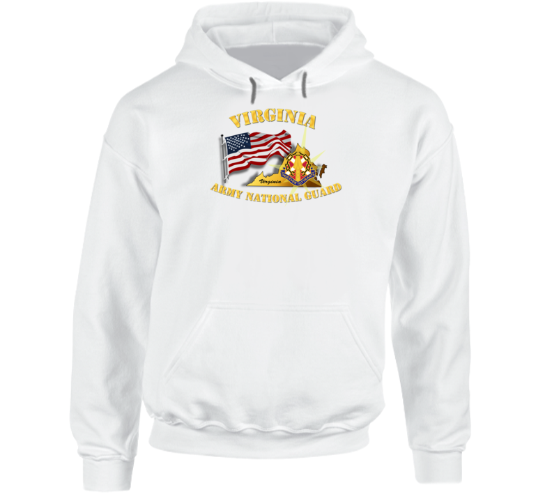 Virginia - Arng W Flag - Hoodie