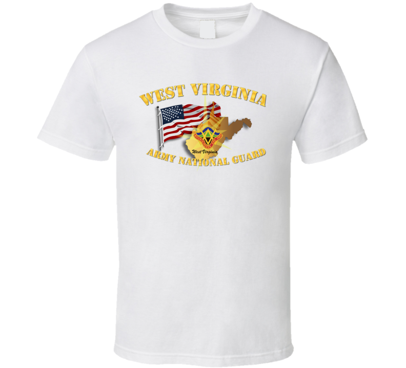 West Virginia - Arng W Flag - T-shirt