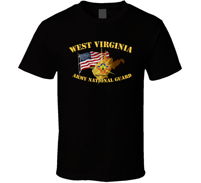 West Virginia - Arng W Flag - T-shirt