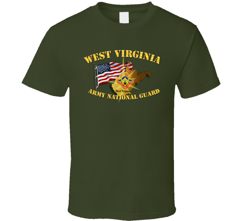 West Virginia - Arng W Flag - T-shirt