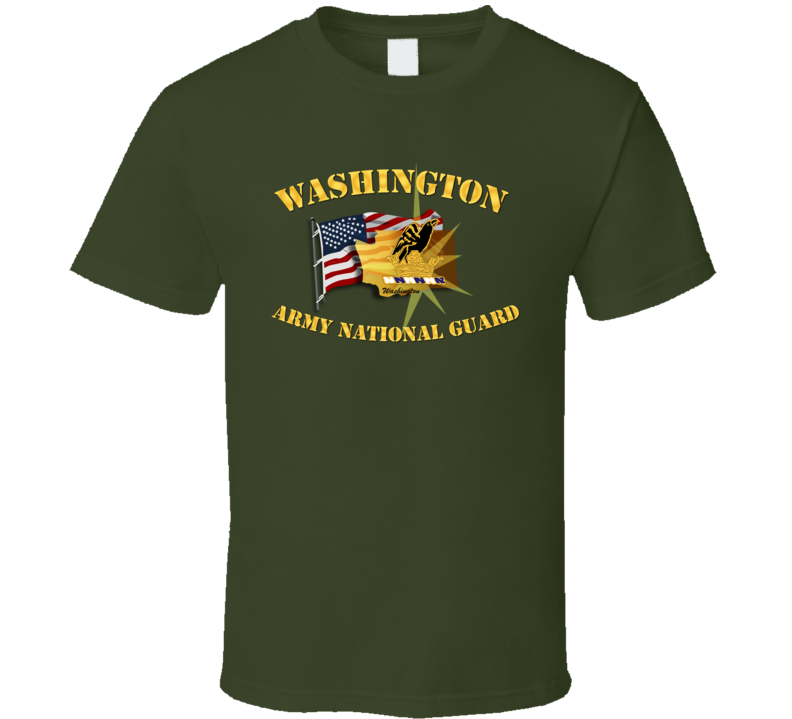 Washington - Arng W Flag - T-shirt