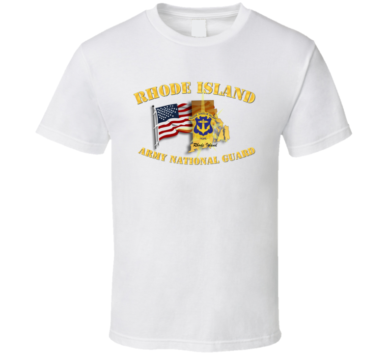 Rhode Island - Arng W Flag - T-shirt