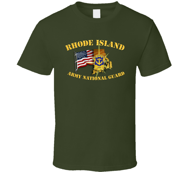 Rhode Island - Arng W Flag - T-shirt