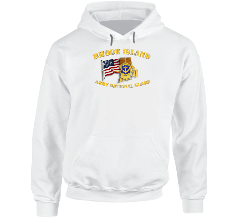 Rhode Island - Arng W Flag - Hoodie