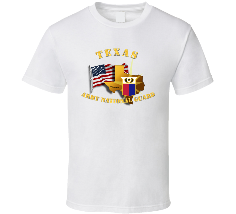 Texas - Arng W Flag T Shirt