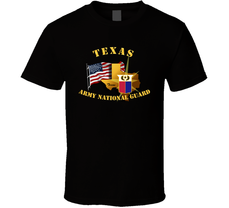 Texas - Arng W Flag T Shirt