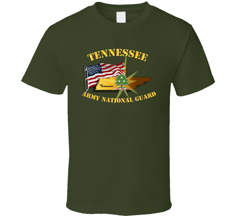 Tennessee - Arng W Flag T Shirt
