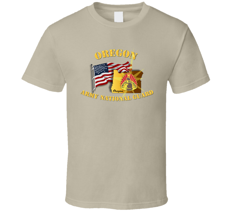 Oregon - Arng W Flag - T-shirt