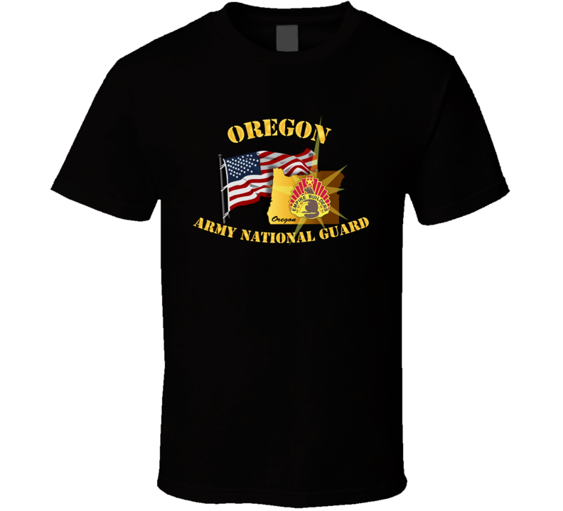 Oregon - Arng W Flag - T-shirt
