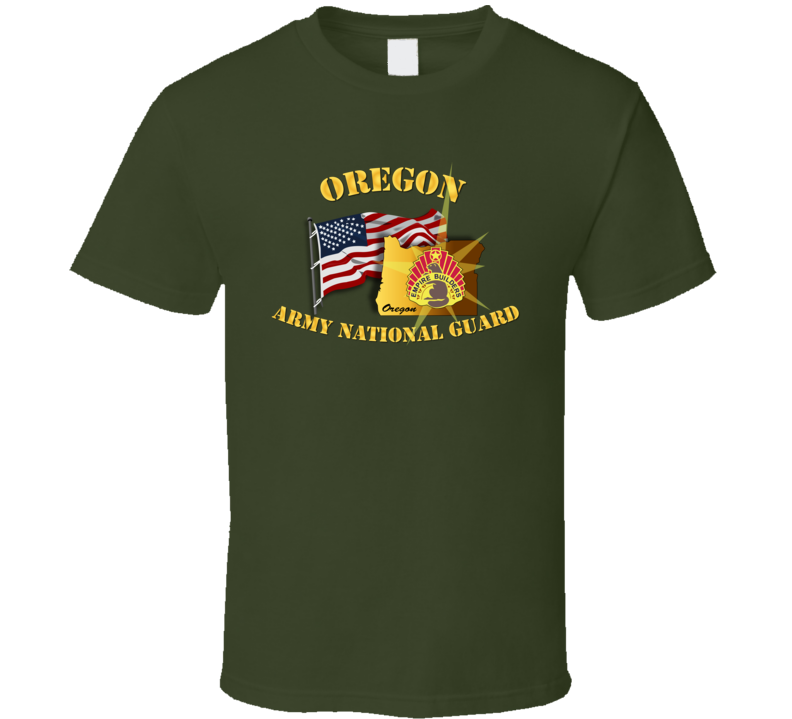 Oregon - Arng W Flag - T-shirt