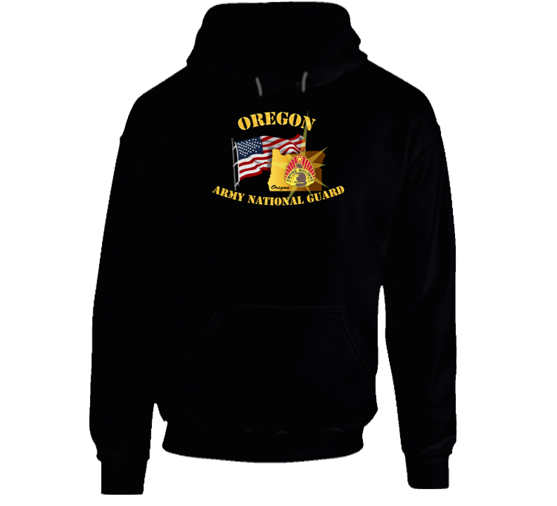 Oregon - Arng W Flag - Hoodie