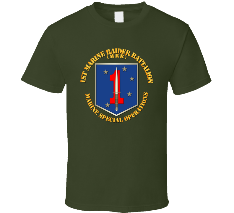 SOF - USMC 1st Marine Raider Battalion T Shirt