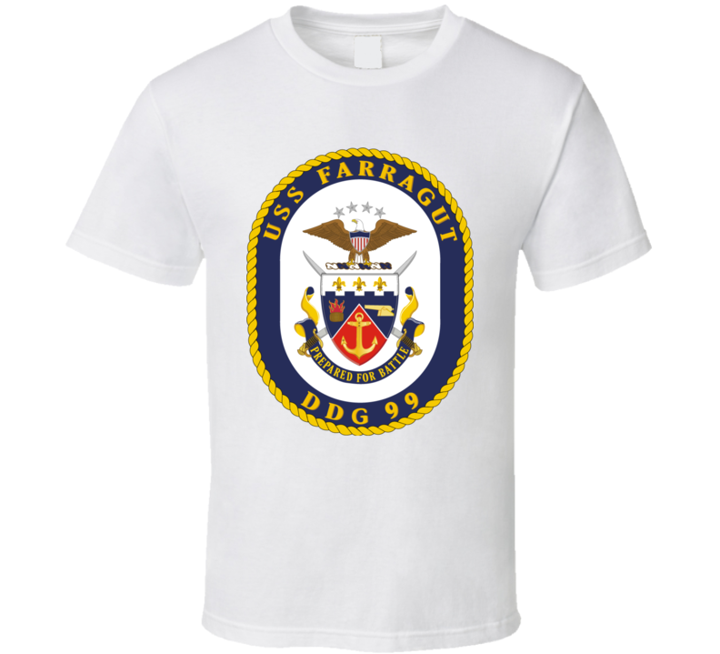 Uss - Farragut Ddg-99 Crest T Shirt