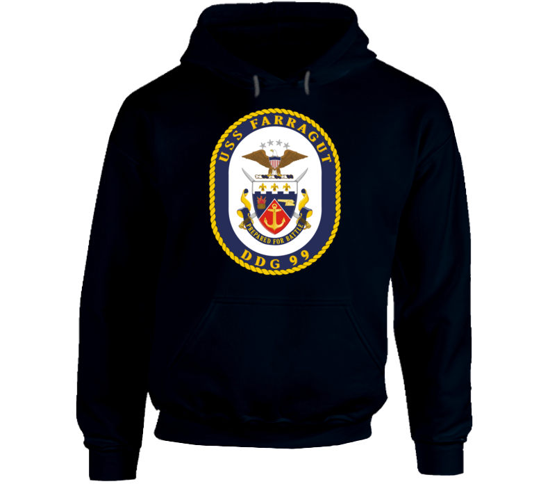 Uss - Farragut Ddg-99 Crest Hoodie