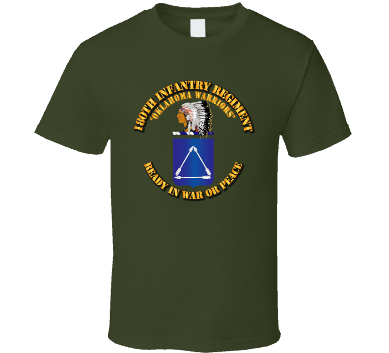 Army - 180th Infantry Regiment - Coa - T-shirt