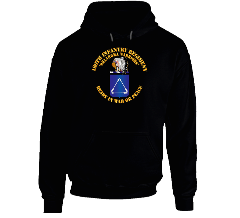 Army - 180th Infantry Regiment - Coa - Hoodie