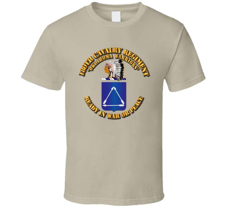 Army - 180th Cavalry Regiment - Coa - T Shirt Army - 180th Cavalry Regiment - Coa - T Shirt