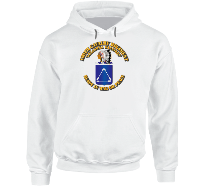 Army - 180th Cavalry Regiment - Coa - Hoodie