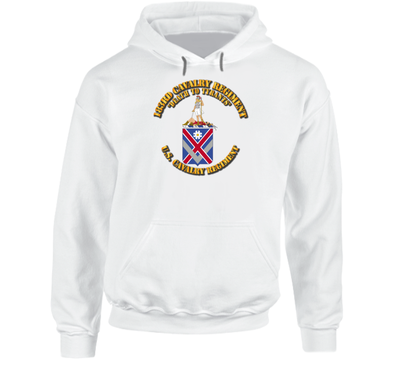 Army - 183rd Cavalry Regiment - Coa - Hoodie