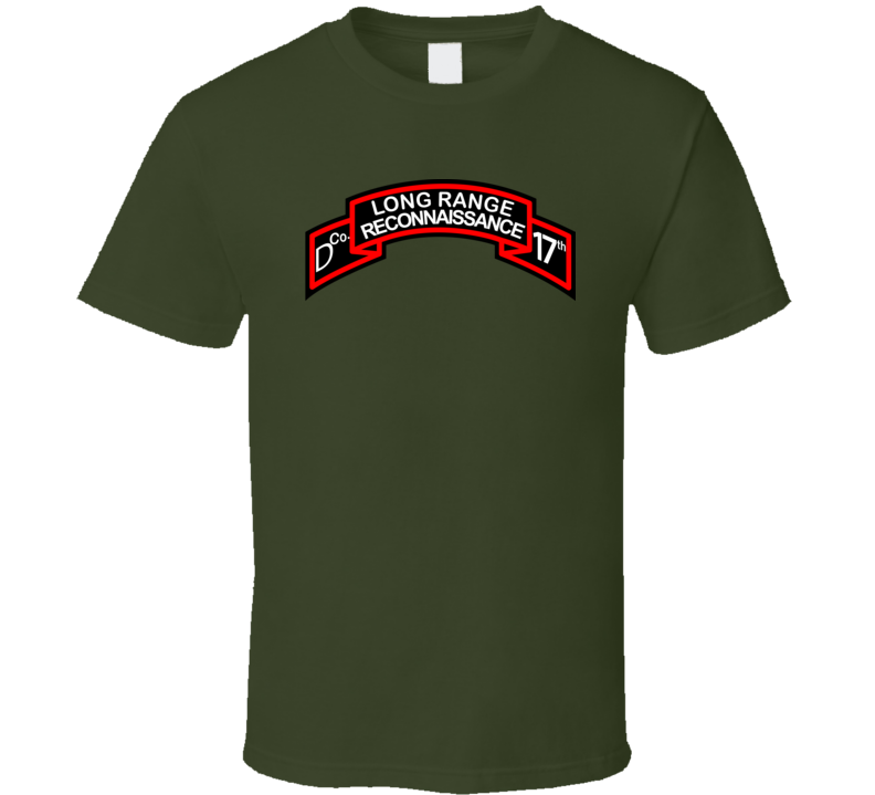 T-shirt - Ssi - D Co 17th Infantry (lrp)scroll - T Shirt T-shirt - Ssi - D Co 17th Infantry (lrp)scroll - T Shirt