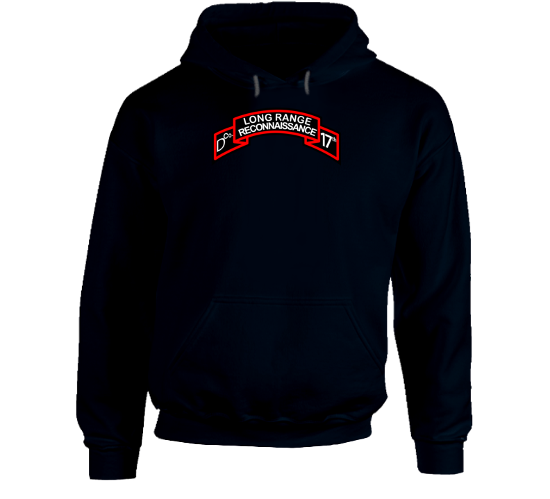 T-shirt - Ssi - D Co 17th Infantry (lrp)scroll - Hoodie T-shirt - Ssi - D Co 17th Infantry (lrp)scroll - Hoodie