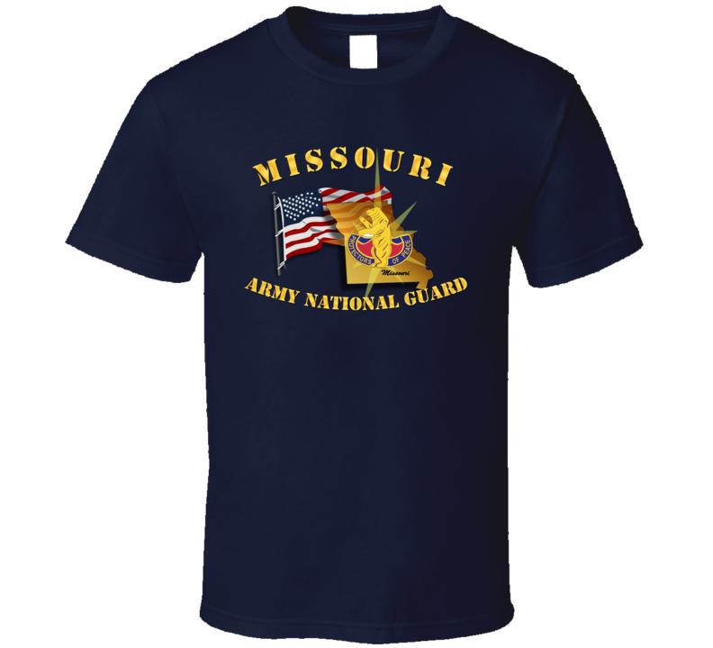 T-shirt - Missouri - Arng W Flag - T Shirt T-shirt - Missouri - Arng W Flag - T Shirt