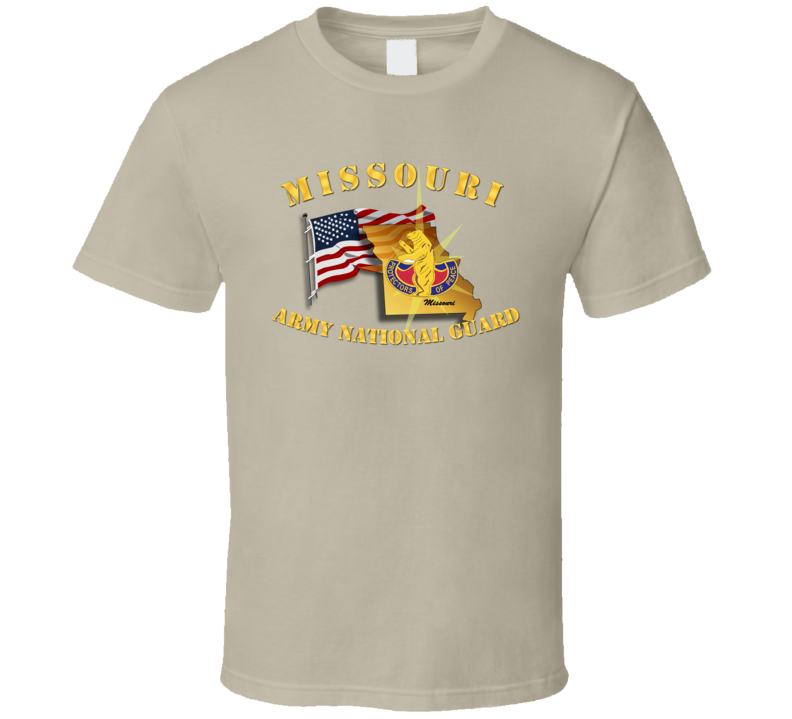 T-shirt - Missouri - Arng W Flag - T Shirt T-shirt - Missouri - Arng W Flag - T Shirt