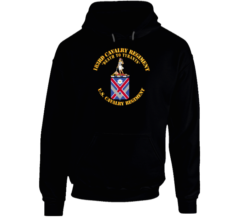 Army - 183rd Cavalry Regiment - Coa - Hoodie