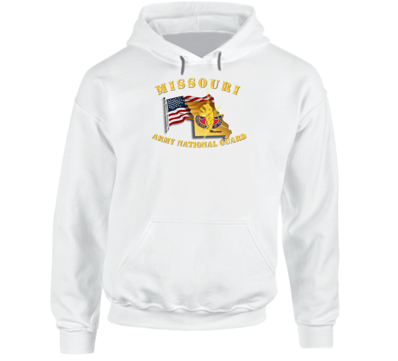 T-shirt - Missouri - Arng W Flag - Hoodie T-shirt - Missouri - Arng W Flag - Hoodie