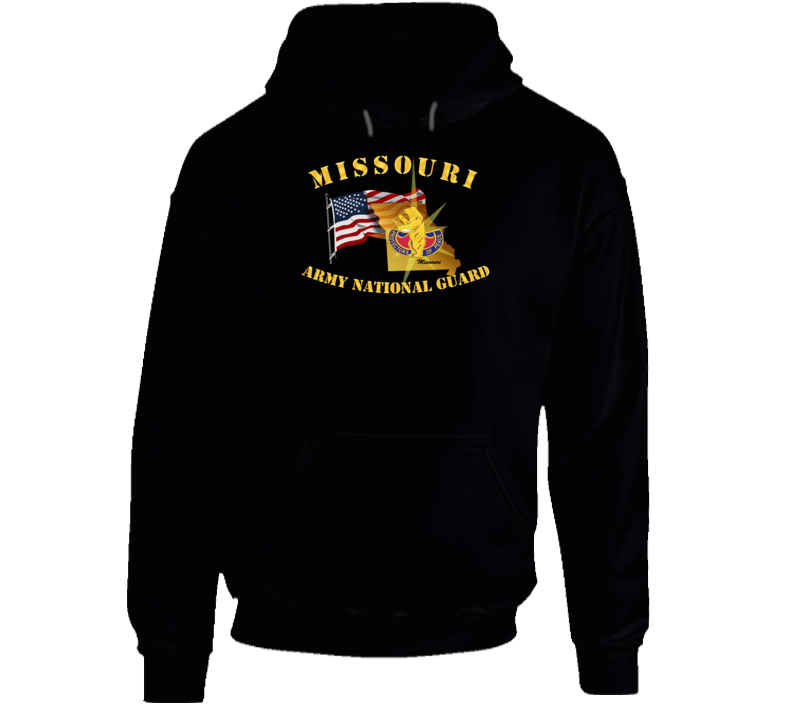 T-shirt - Missouri - Arng W Flag - Hoodie T-shirt - Missouri - Arng W Flag - Hoodie