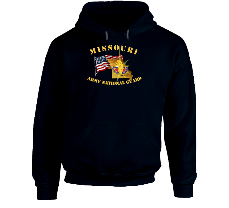 T-shirt - Missouri - Arng W Flag - Hoodie T-shirt - Missouri - Arng W Flag - Hoodie