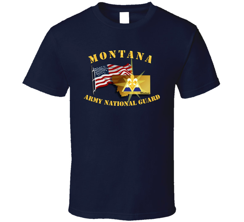 T-shirt - Montana - Arng W Flag - T Shirt