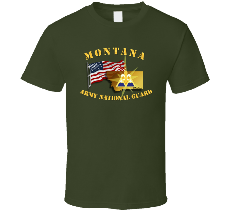 T-shirt - Montana - Arng W Flag - T Shirt