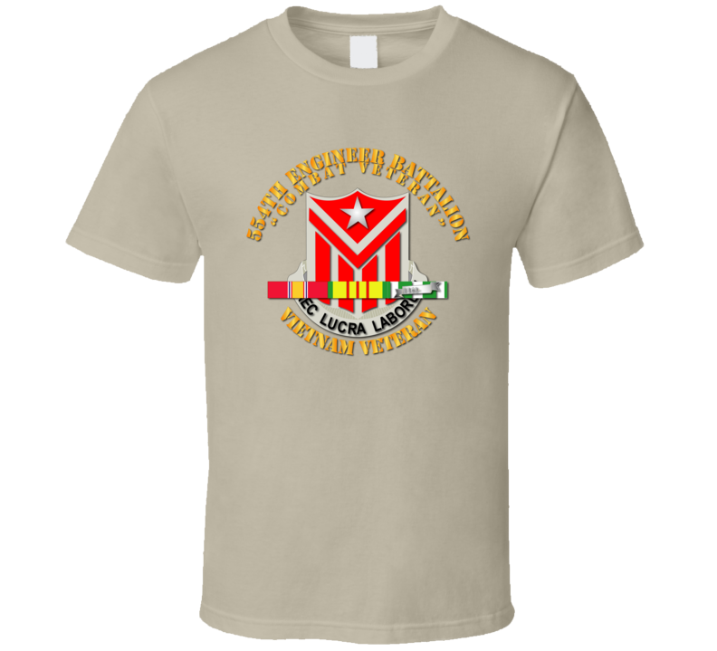 554th Engineer Battalion W Vn Svc T-shirt