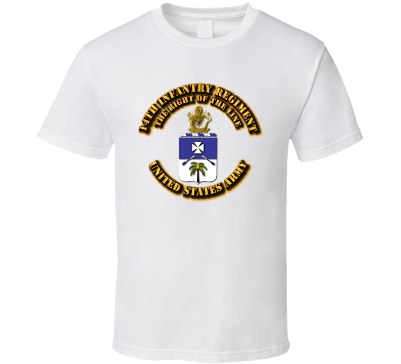 Army - Coa - 14th Infantry Regiment - Tshirt