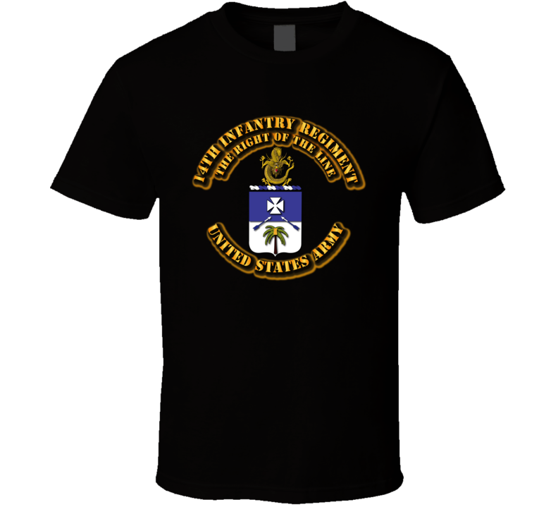 Army - Coa - 14th Infantry Regiment - Tshirt