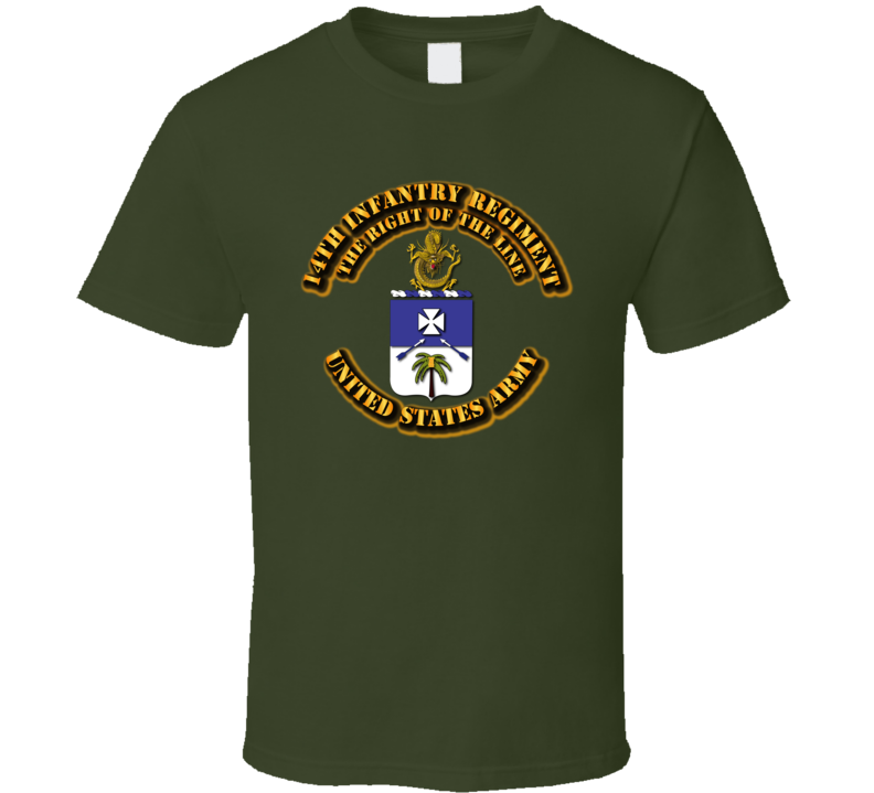 Army - Coa - 14th Infantry Regiment - Tshirt