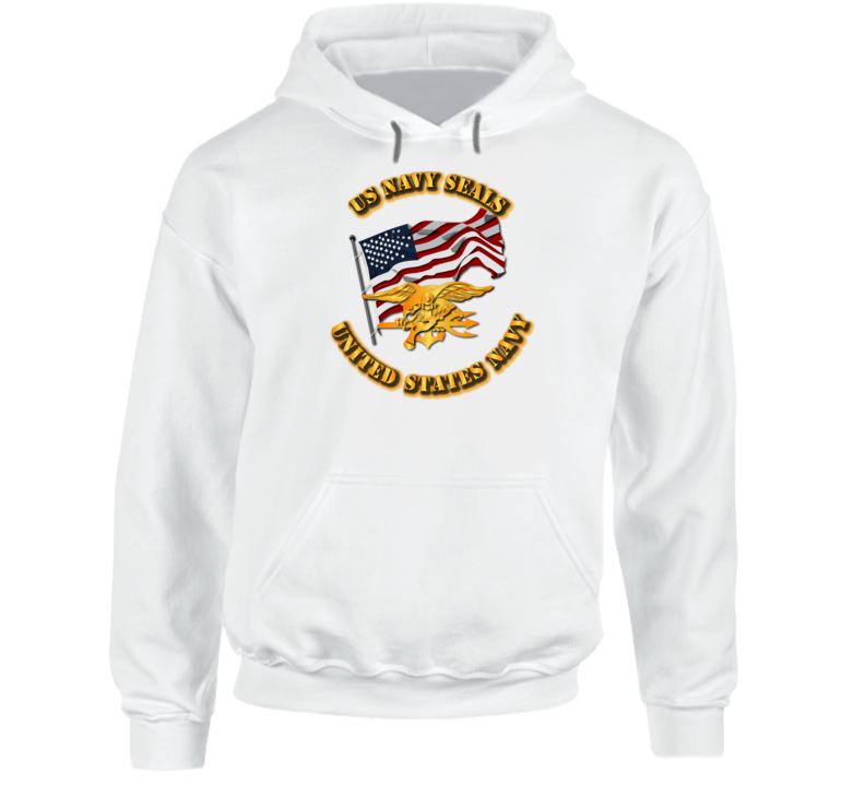 Navy - Sof - Navy Seals - Flag - Badge - Hoodie