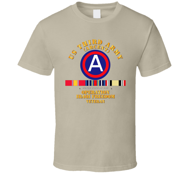 Army - 3rd Us Army - Iraq Freedom Vet W Svc T-shirt