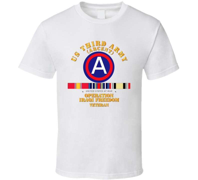 Army - 3rd Us Army - Iraq Freedom Vet W Svc T-shirt