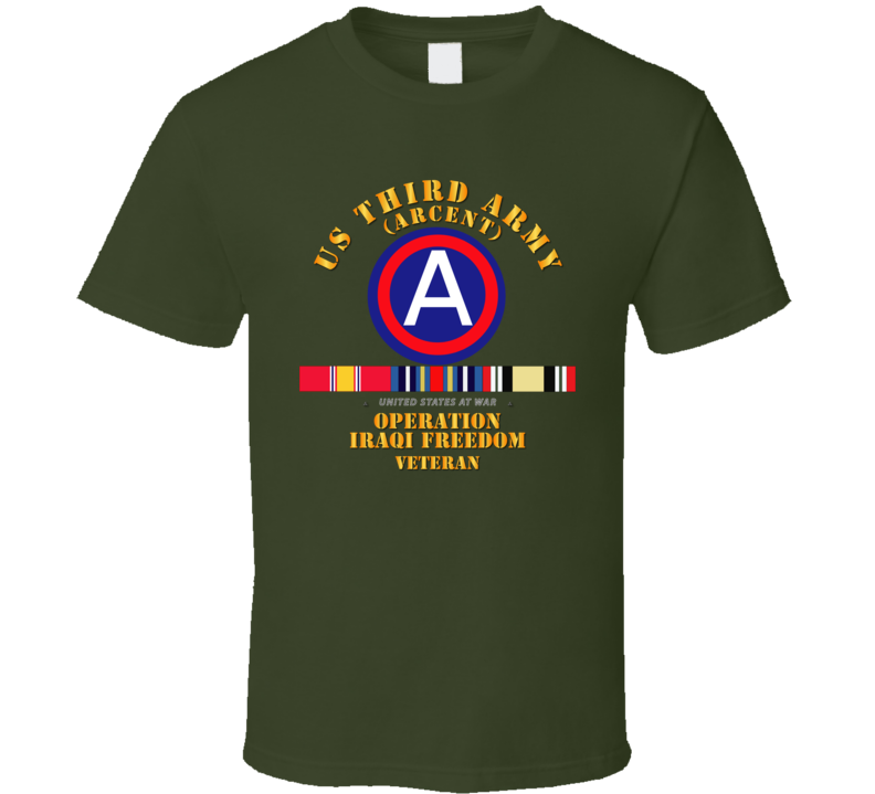 Army - 3rd Us Army - Iraq Freedom Vet W Svc T-shirt